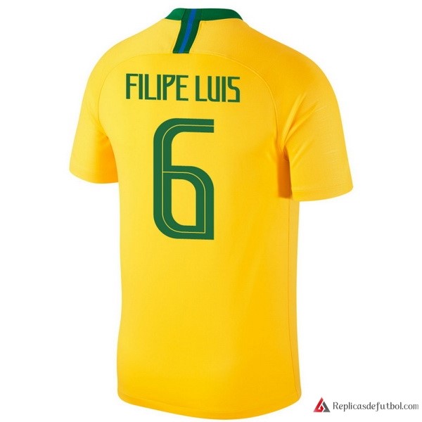 Camiseta Seleccion Brasil Primera equipación Filipeluis 2018 Amarillo